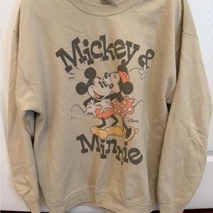 Junk Food Clothing Mickey & Minnie Beige Sweatshirt
